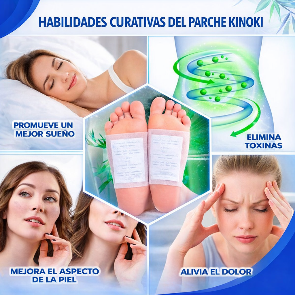 10X Parches Desintoxicantes Kinoki – Colócalos y Descansa