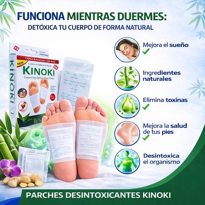 10X Parches Desintoxicantes Kinoki – Colócalos y Descansa