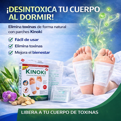 10X Parches Desintoxicantes Kinoki – Colócalos y Descansa