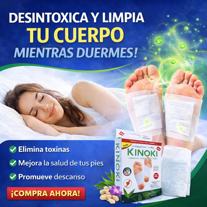 10X Parches Desintoxicantes Kinoki – Colócalos y Descansa